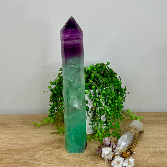 Rainbow Fluorite Tower (O10)