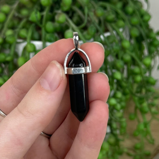 Black Obsidian Dt Pendant