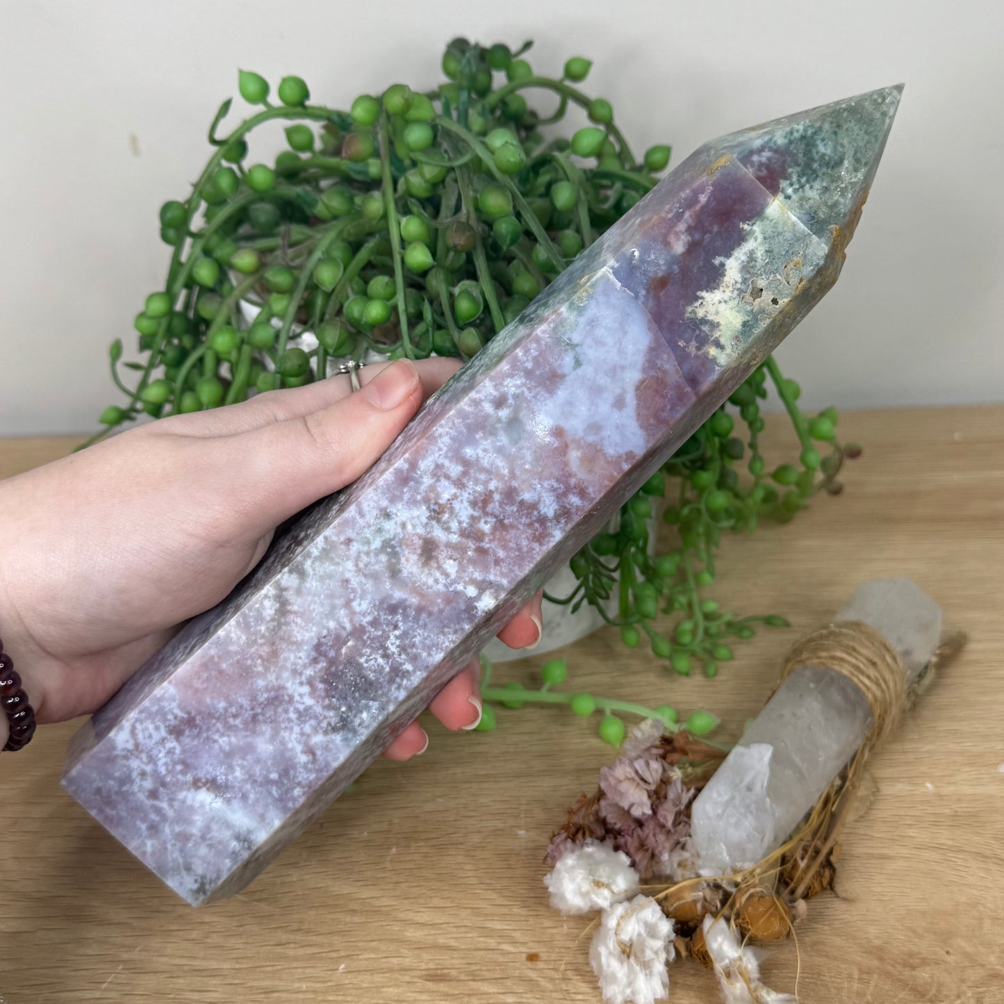 Moss Agate / Ocean Jasper Tower (S23)
