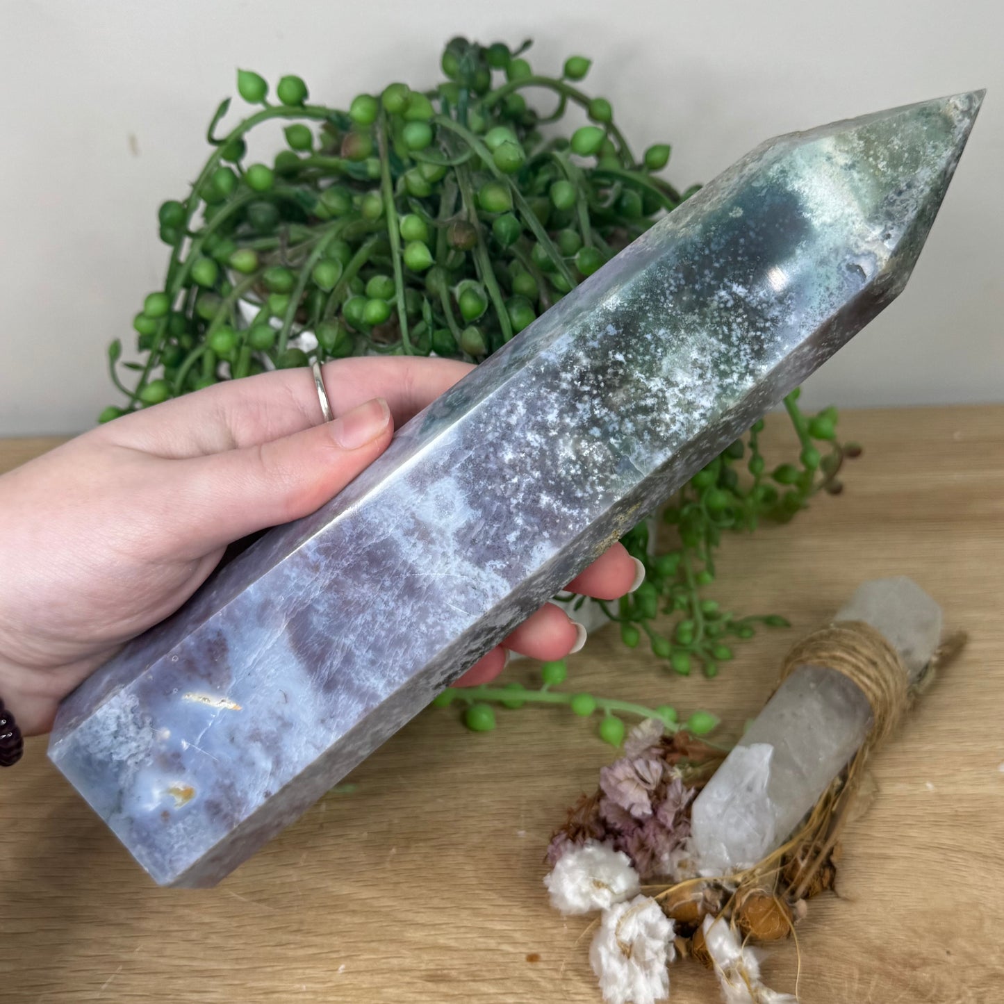 Moss Agate / Ocean Jasper Tower (S23)
