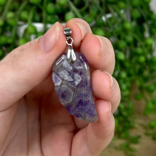 Dream Amethyst Angel Wing Pendant