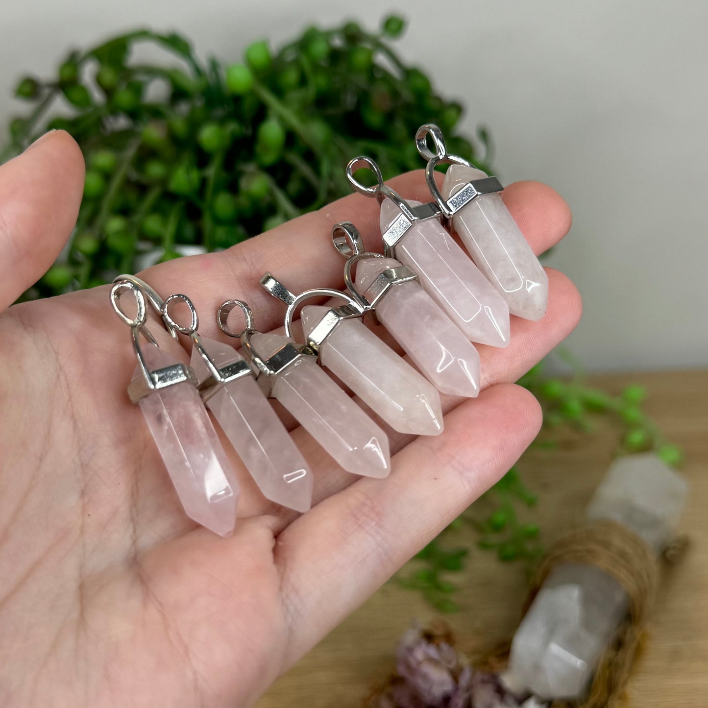 Rose Quartz Dt Pendant