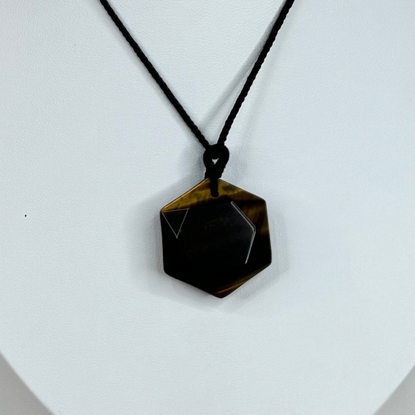 Tiger Eye Hexagon Necklace