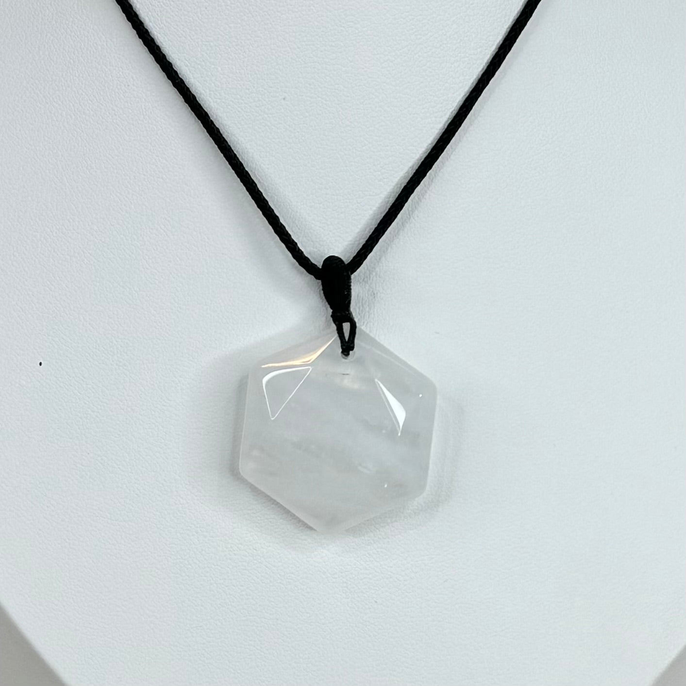 Clear Quartz Hexagon Necklace