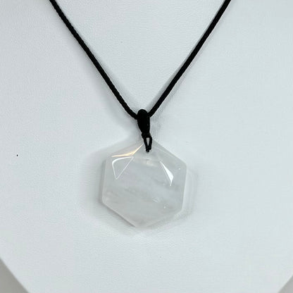 Clear Quartz Hexagon Necklace