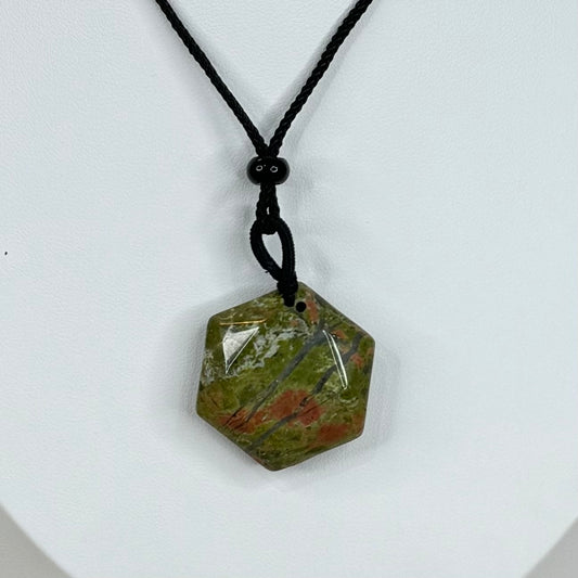 Unakite Hexagon Necklace