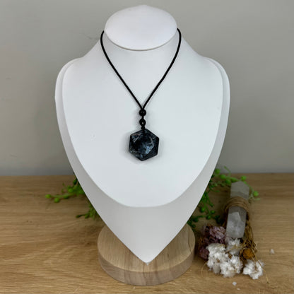 Larvikite Hexagon Necklace