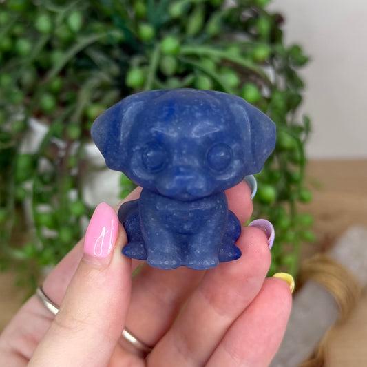 Blue Aventurine Dog (Y194)