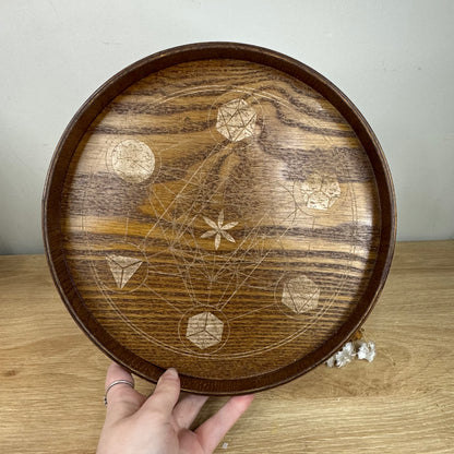 Round Wooden Tray (G415)