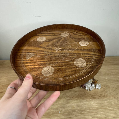 Round Wooden Tray (G415)