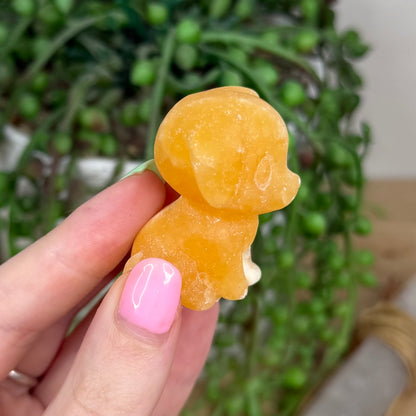 Yellow Calcite Dog (Y195)