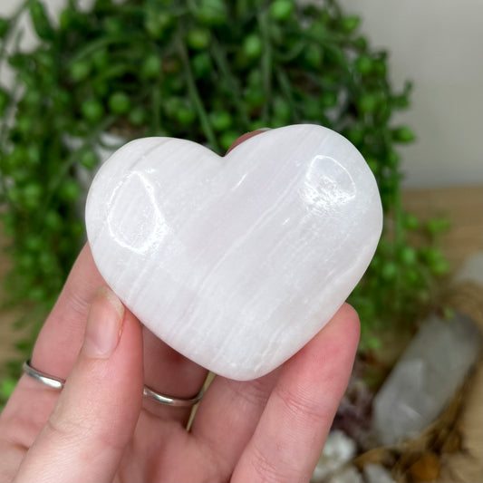 Pink Mangano Calcite Heart (S290)
