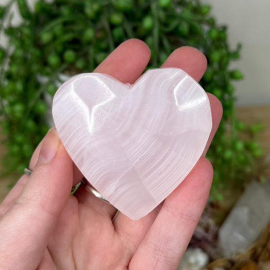 Pink Mangano Calcite Heart (S291)