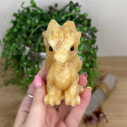 Yellow Calcite Dragon (Y166)