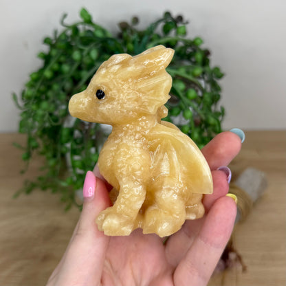 Yellow Calcite Dragon (Y166)