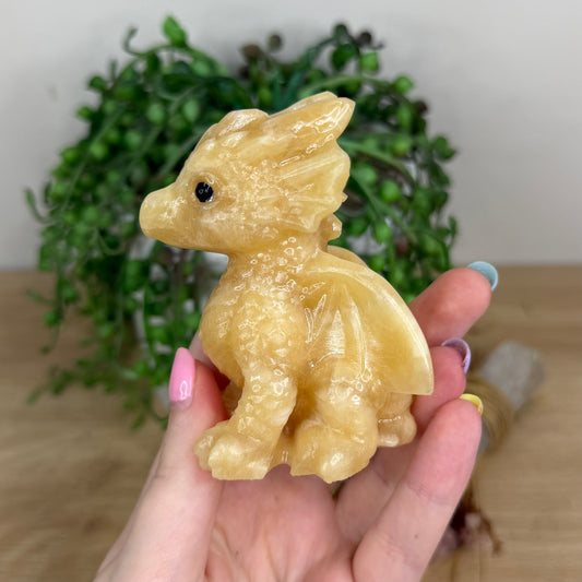 Yellow Calcite Dragon (Y166)