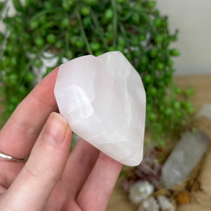Pink Mangano Calcite Heart (S292)