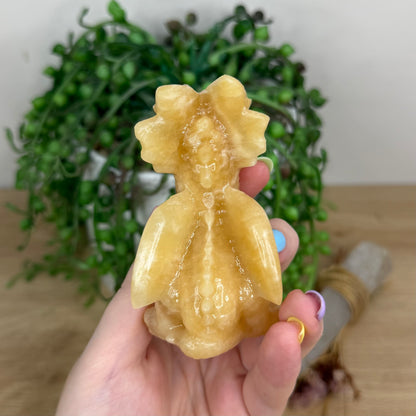 Yellow Calcite Dragon (Y166)
