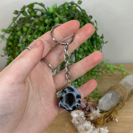 Agate Geode Keychain (I416)