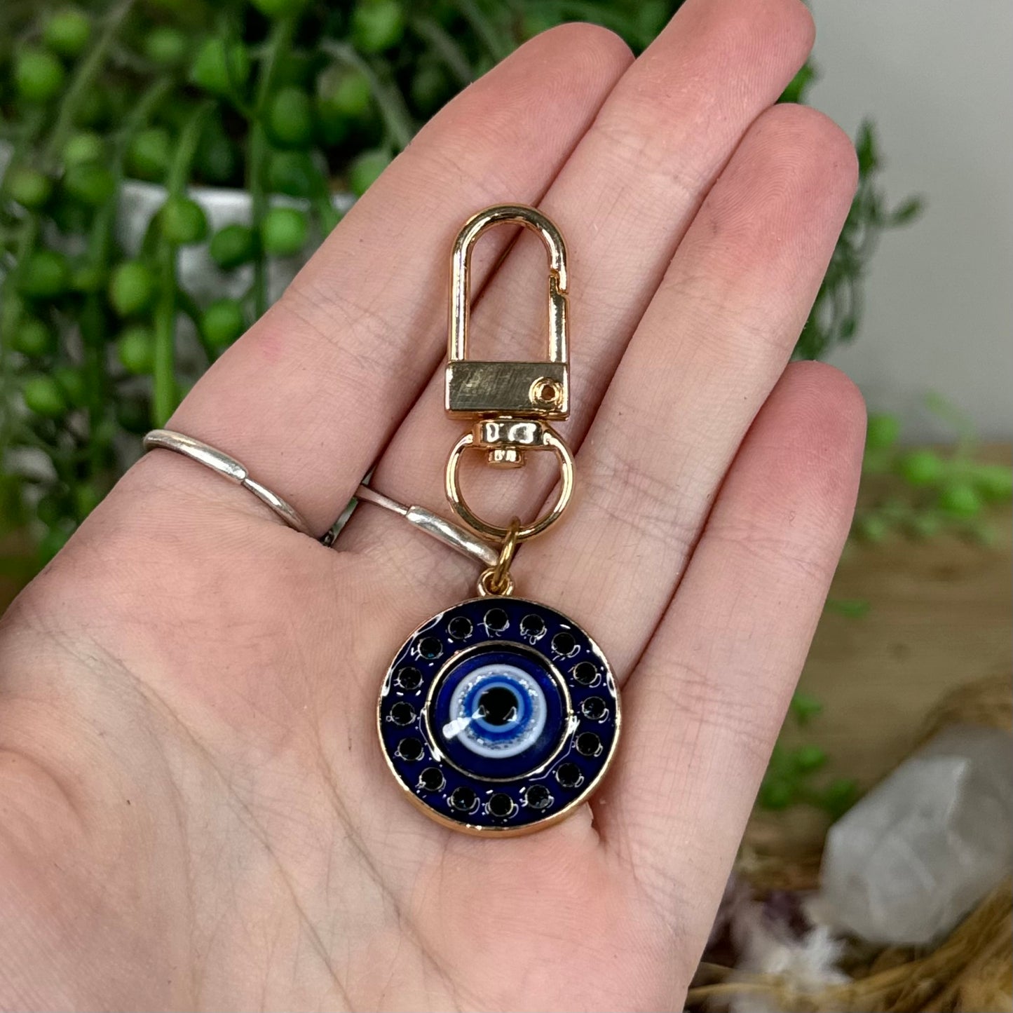 Blue Evil Eye Keychain