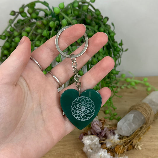 Agate Slice Keychain (E940)