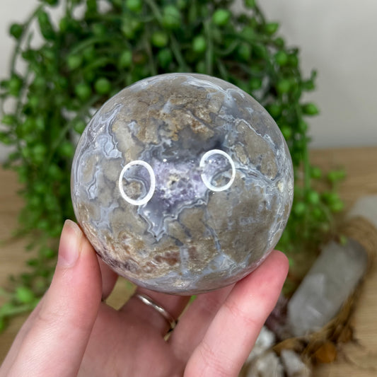 Blue Flower Agate Sphere (S285)
