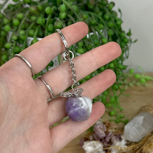 Dream Amethyst Apple Keychain