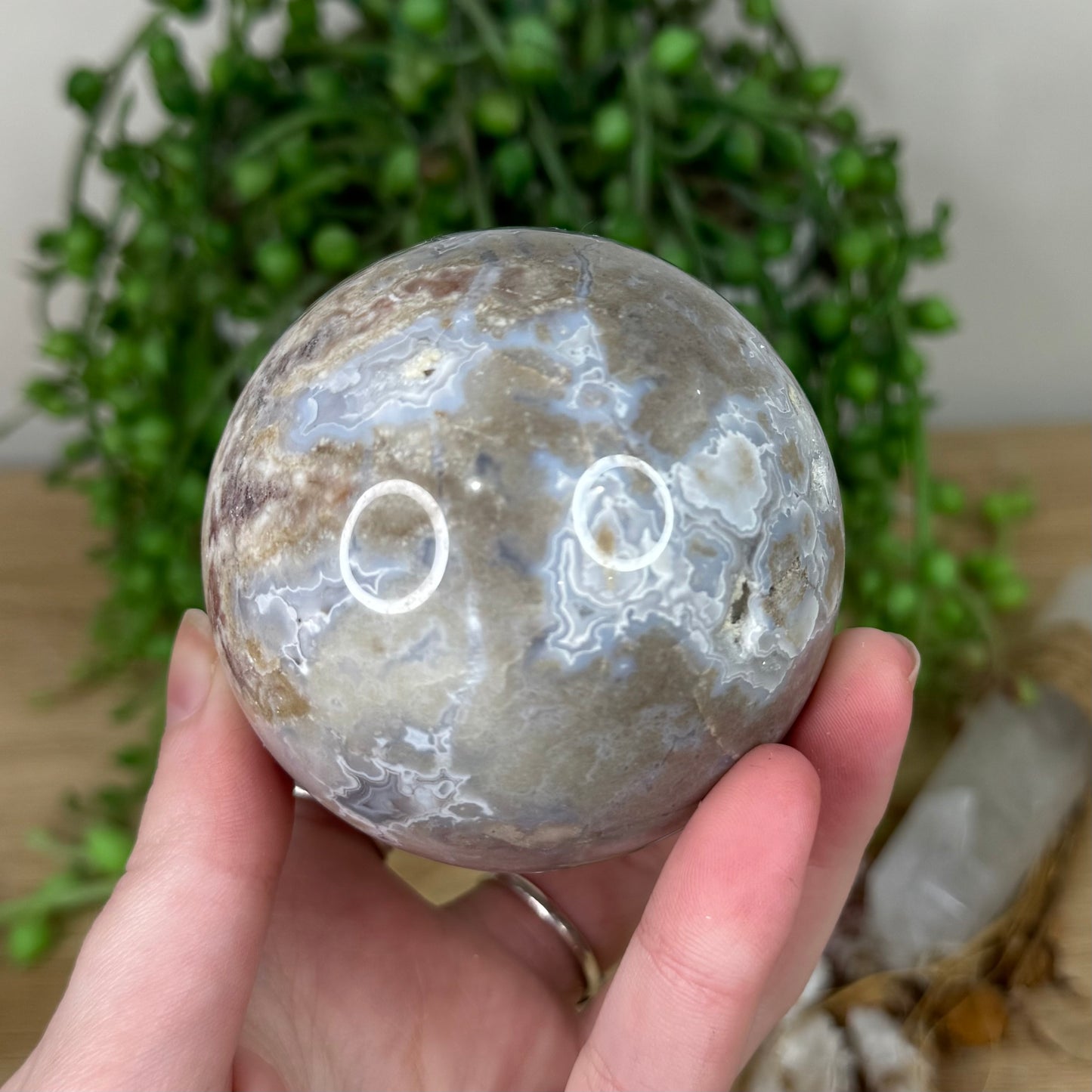 Blue Flower Agate Sphere (S285)
