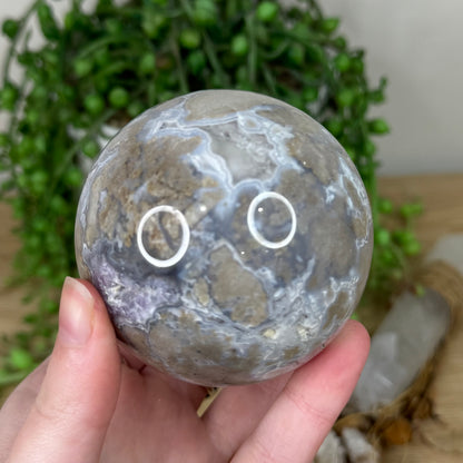 Blue Flower Agate Sphere (S285)