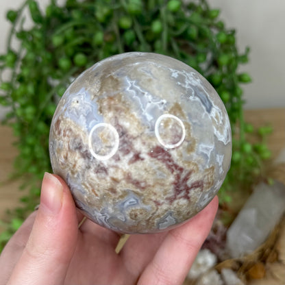 Blue Flower Agate Sphere (S285)