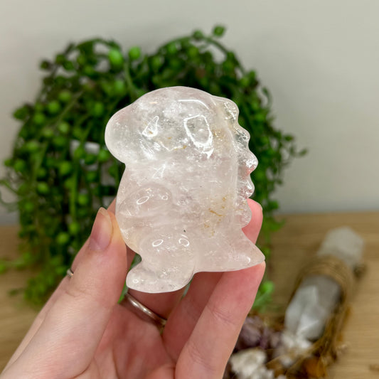 Clear Quartz Chubby Dino (O69)