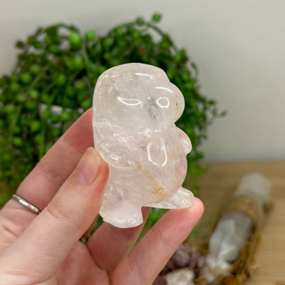 Clear Quartz Chubby Dino (O69)