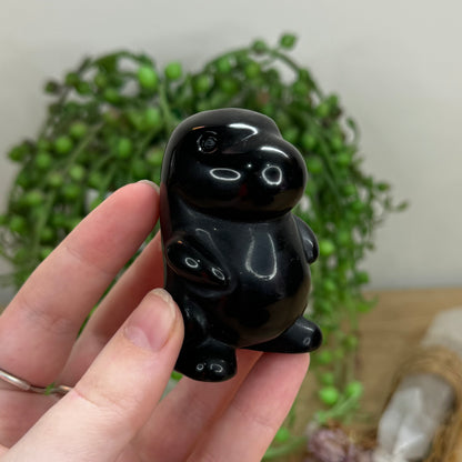 Black Obsidian Chubby Dino (O65)