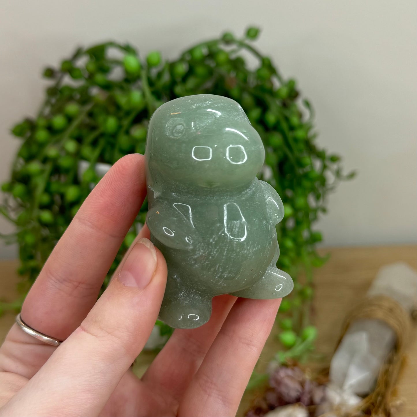 Green Aventurine Chubby Dino (O59)