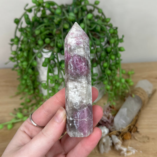 Pink Tourmaline Point (S190)