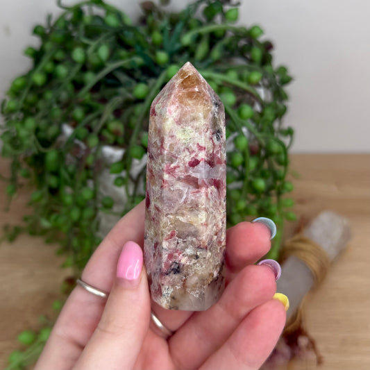 Kunzite / Pink Tourmaline Point (Y261)