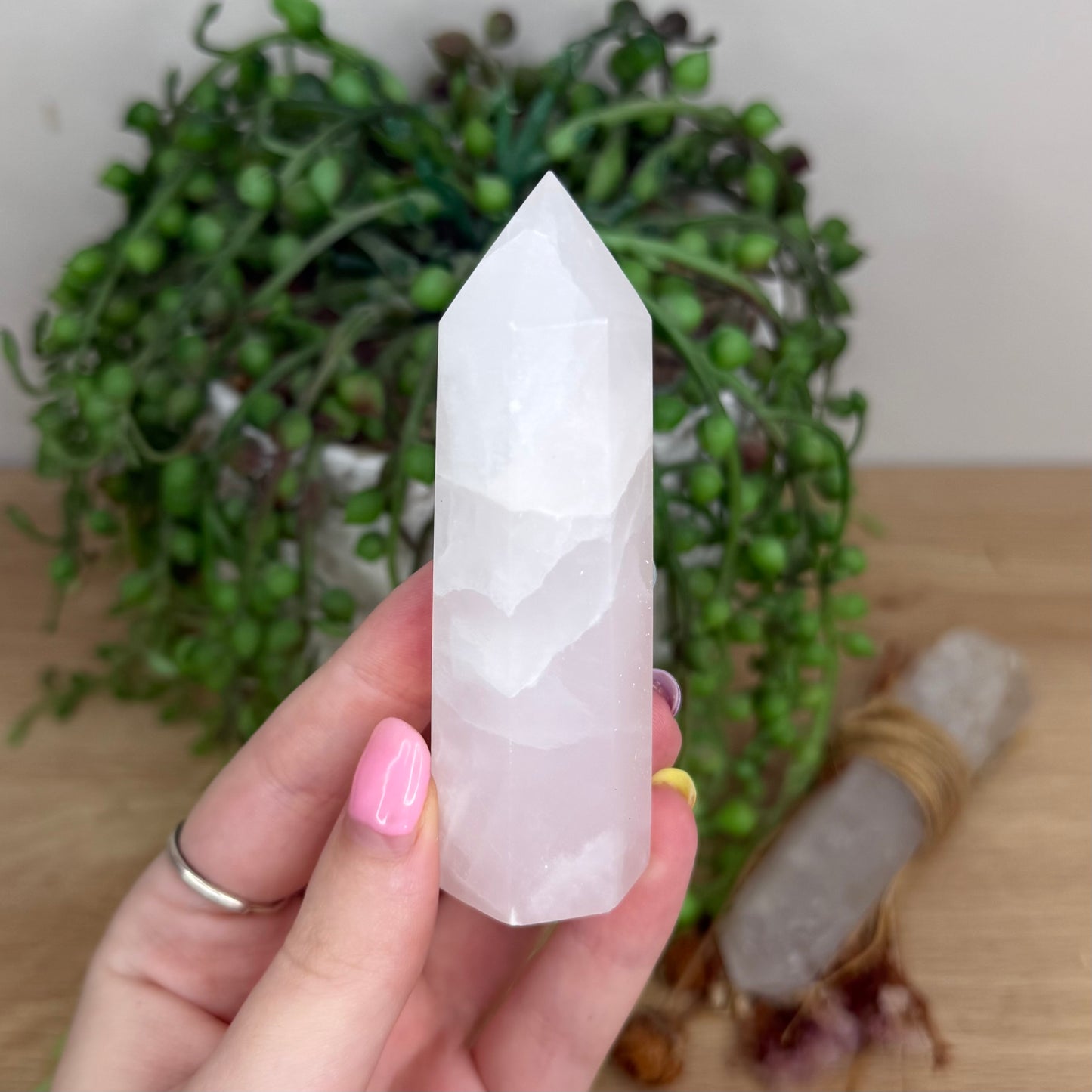 Pink Mangano Calcite Point (Y241)