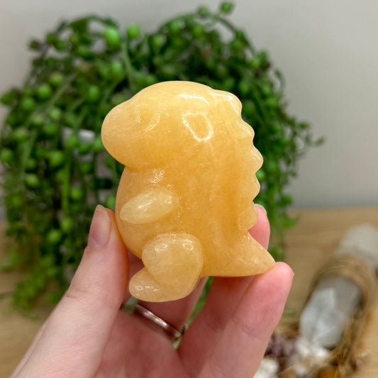 Yellow Calcite Chubby Dino (O55)