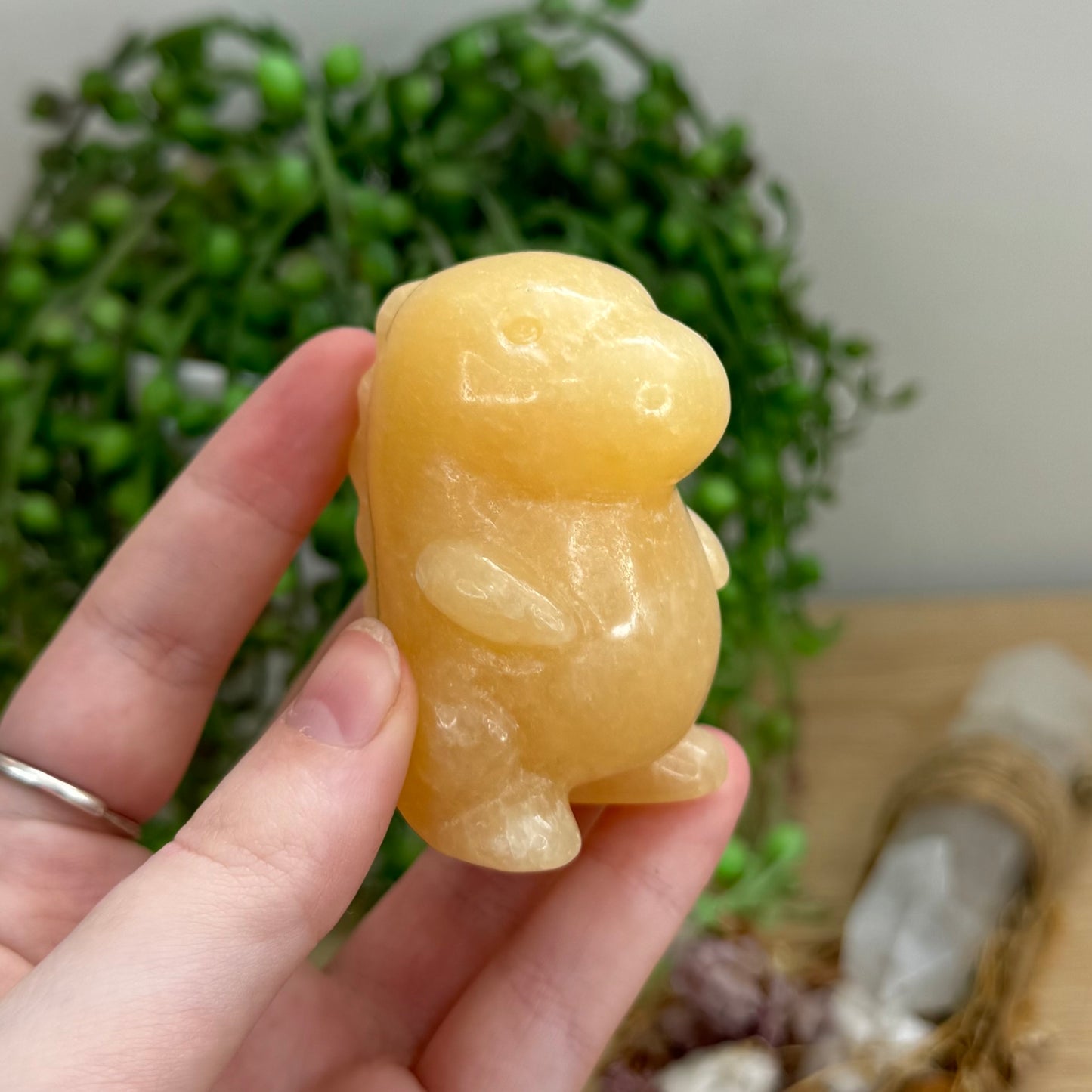 Yellow Calcite Chubby Dino (O55)