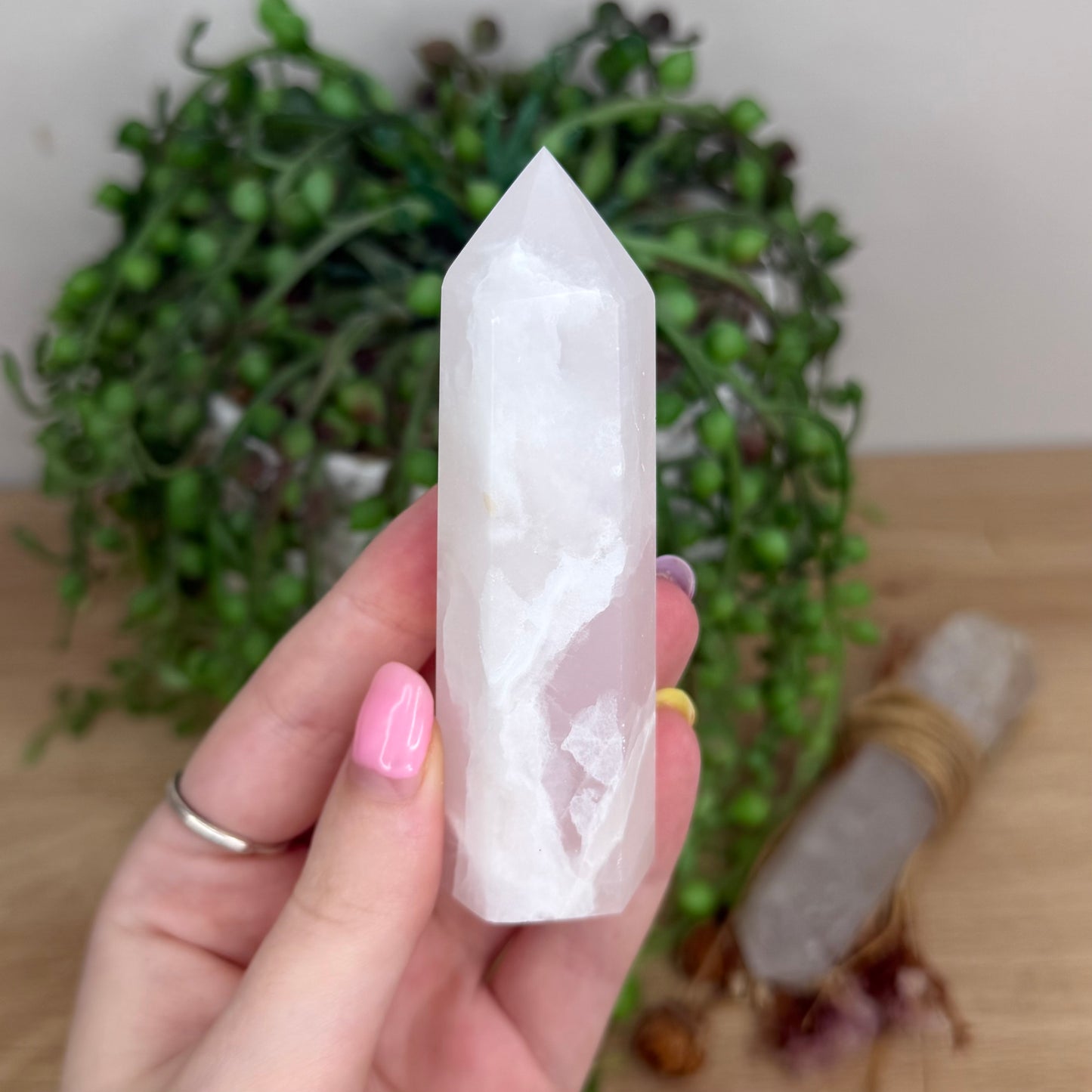 Pink Mangano Calcite Point (Y249)