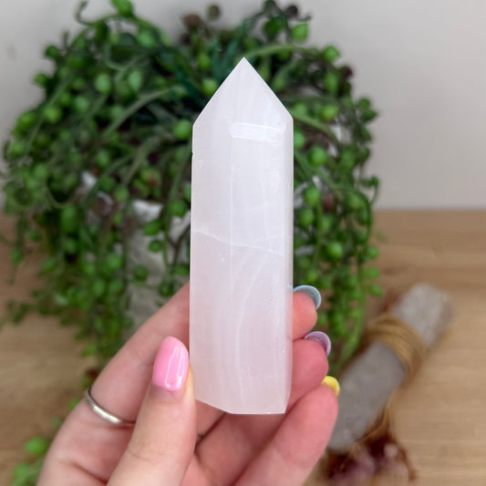 Pink Mangano Calcite Point (Y247)