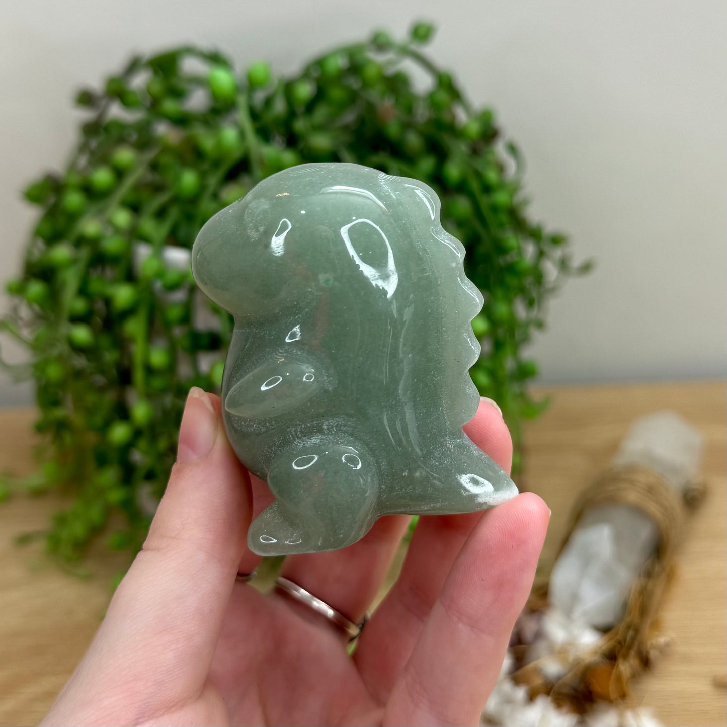 Green Aventurine Chubby Dino (O58)