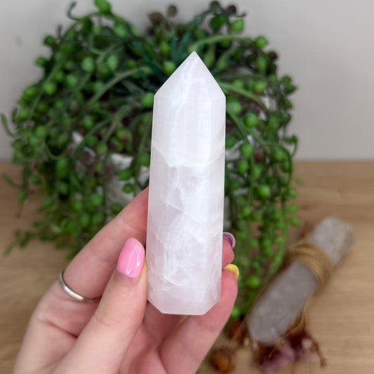 Pink Mangano Calcite Point (Y242)