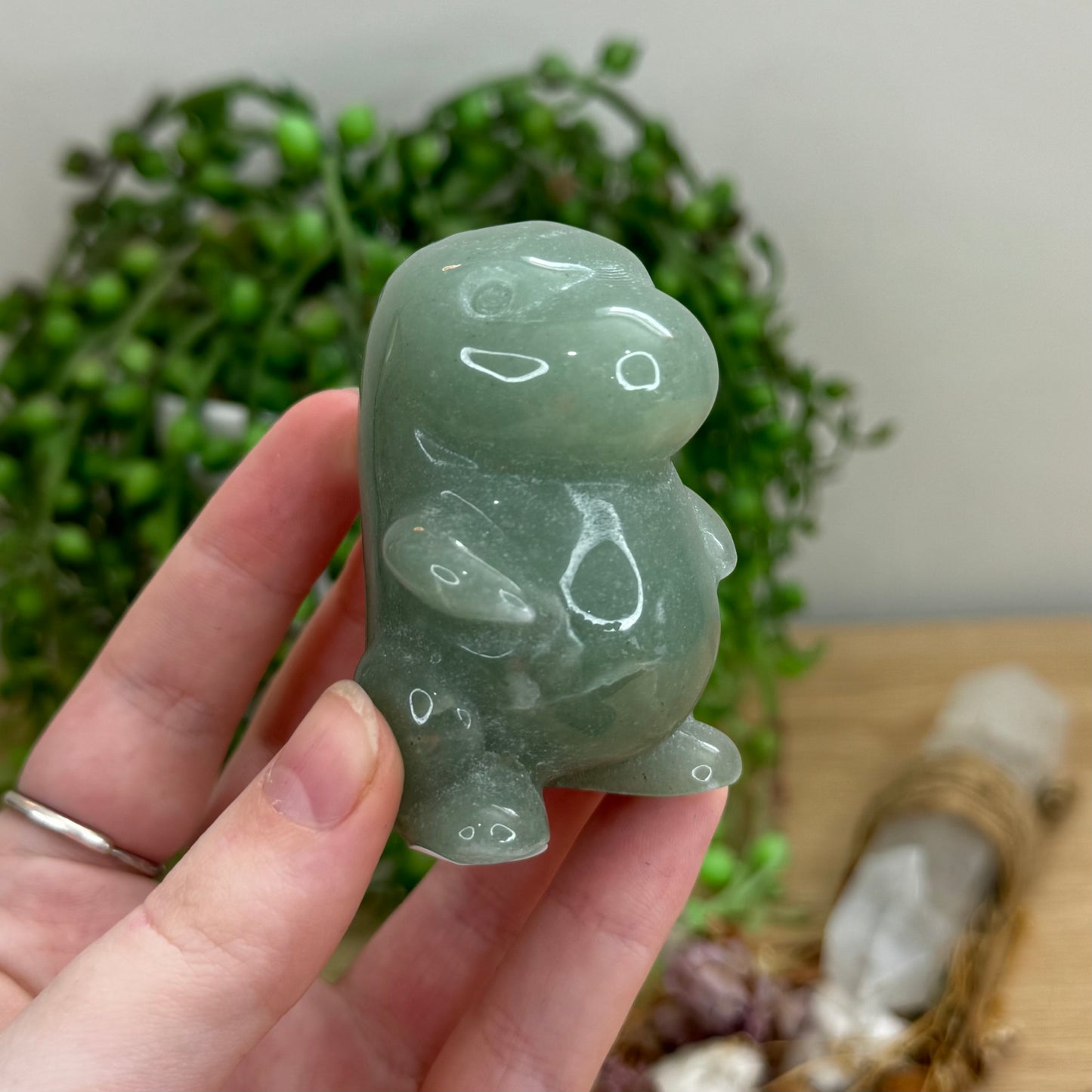 Green Aventurine Chubby Dino (O58)