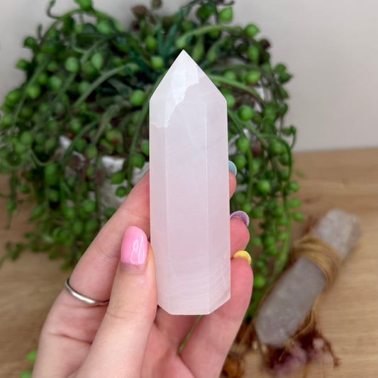 Pink Mangano Calcite Point (Y246)