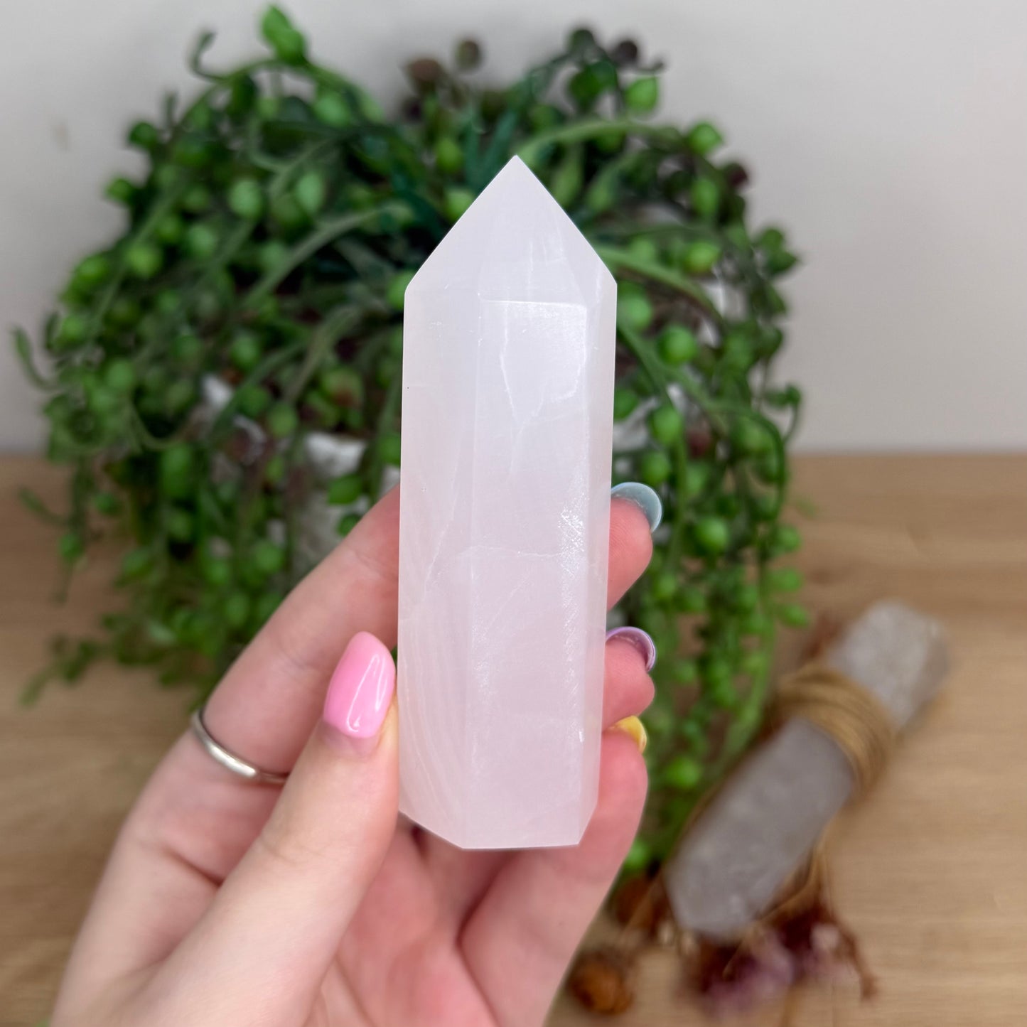Pink Mangano Calcite Point (Y252)