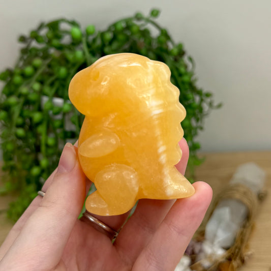 Yellow Calcite Chubby Dino (O54)