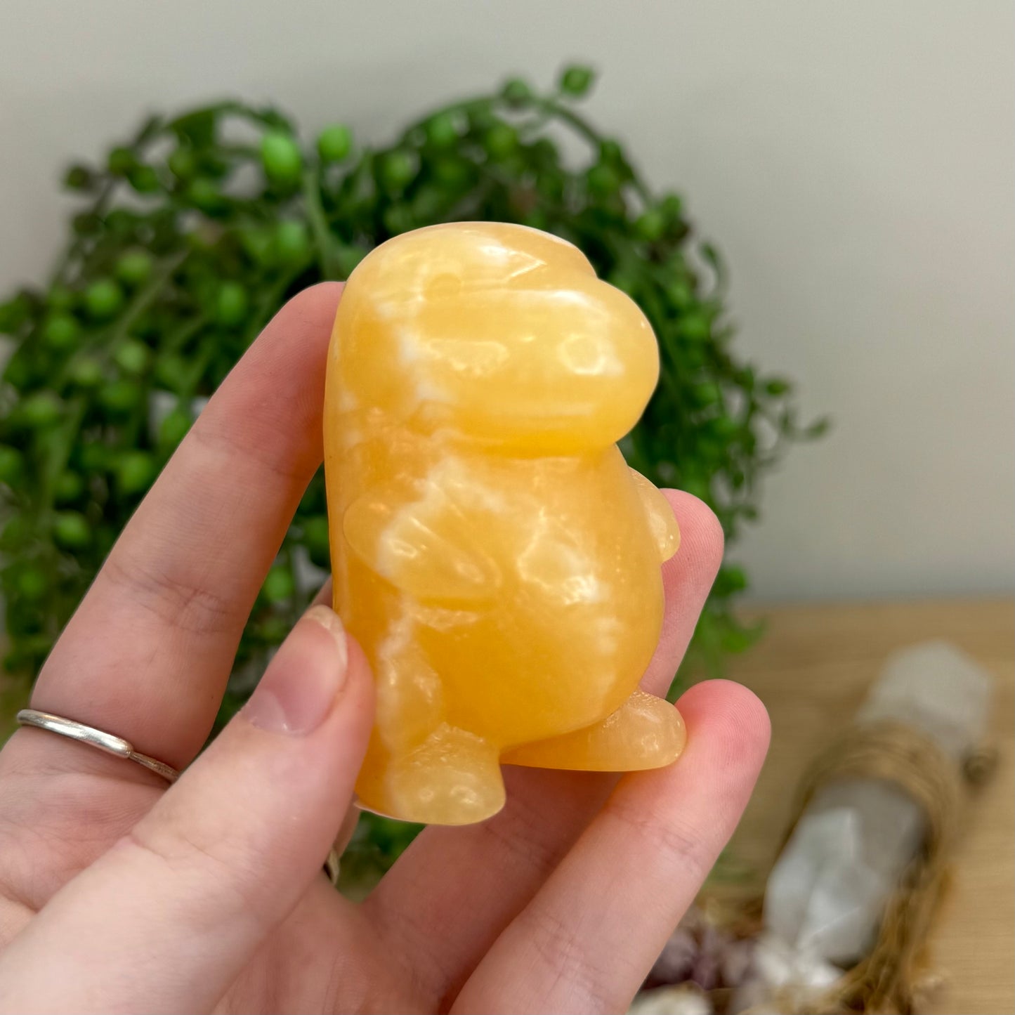 Yellow Calcite Chubby Dino (O54)