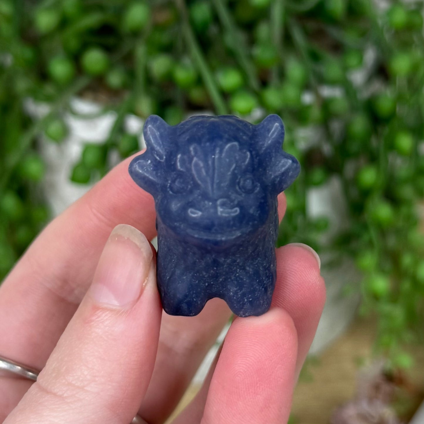 Blue Aventurine Small Highland Cow