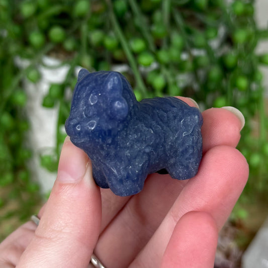 Blue Aventurine Small Highland Cow